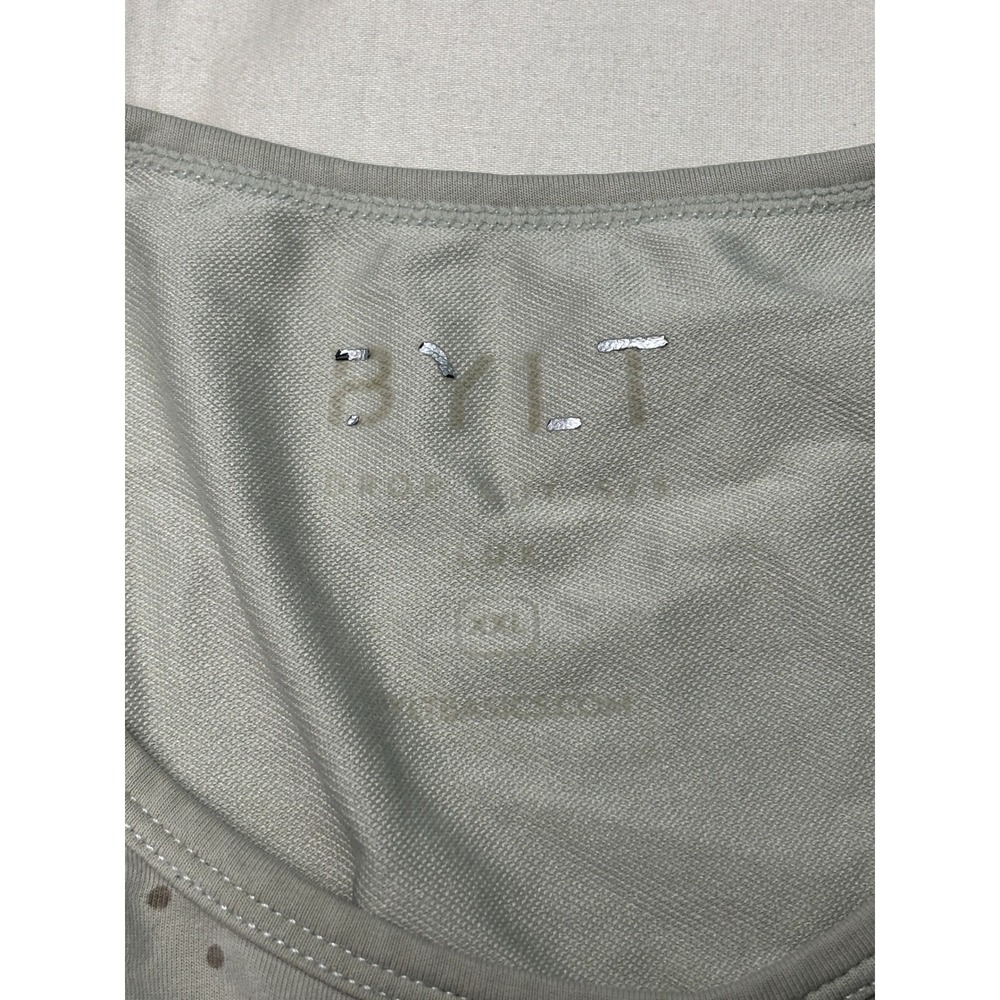 BYLT Premium Basics Mens XXL Drop-Cut T-Shirt Grey Polka Dot Short‎ Sleeve Tee - Picture 3 of 8